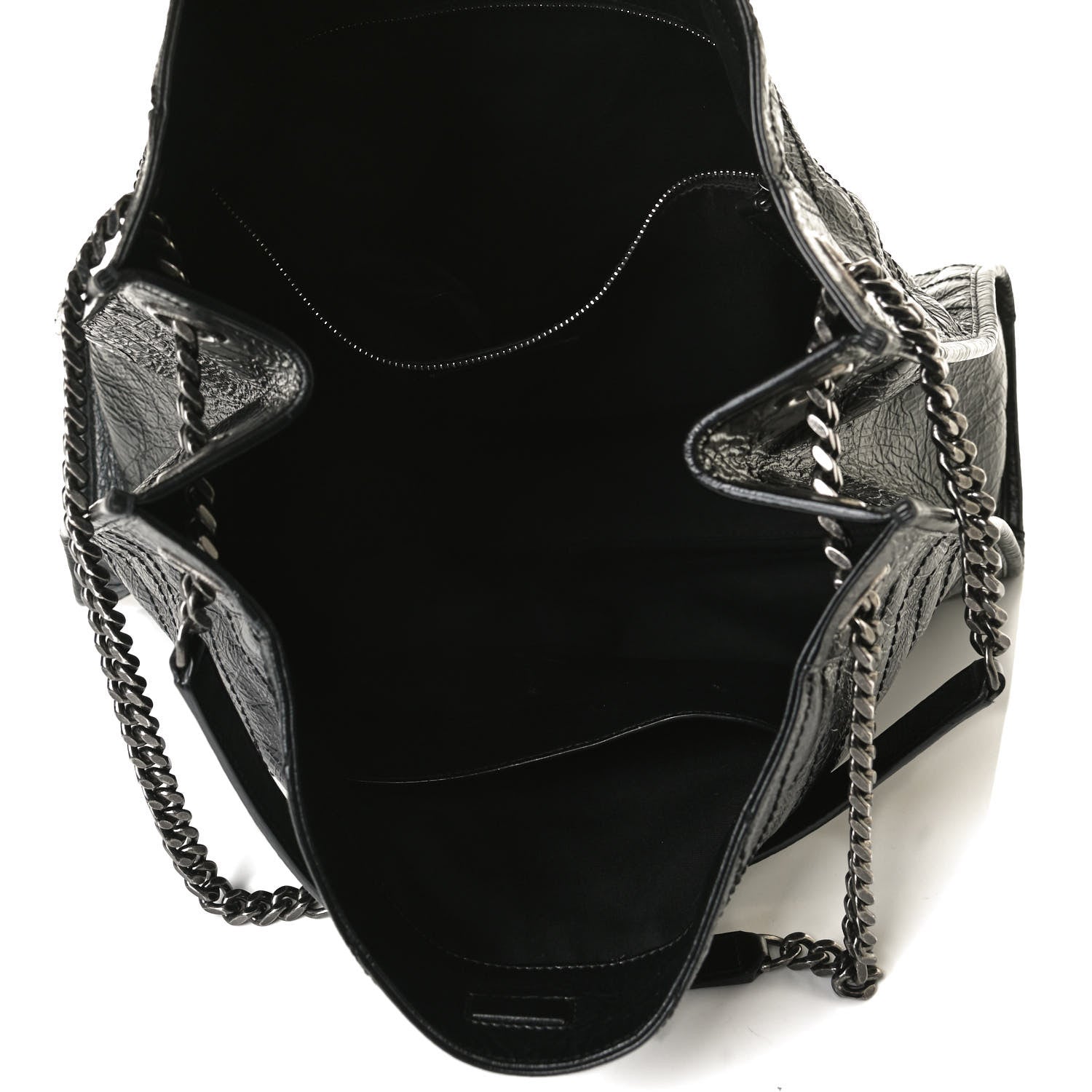 Saint Laurent Crinkled Calfskin Matelasse Monogram Niki Shoulder Bag Black 5 of 17