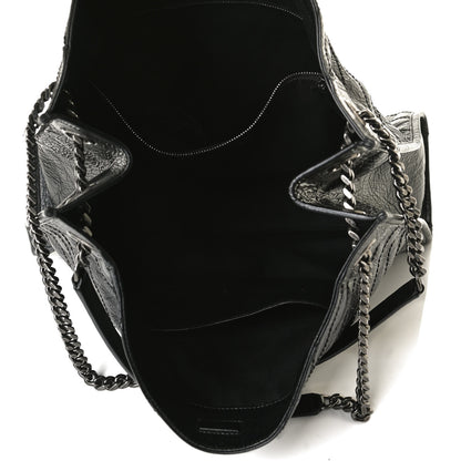 Saint Laurent Crinkled Calfskin Matelasse Monogram Niki Shoulder Bag Black 5 of 17