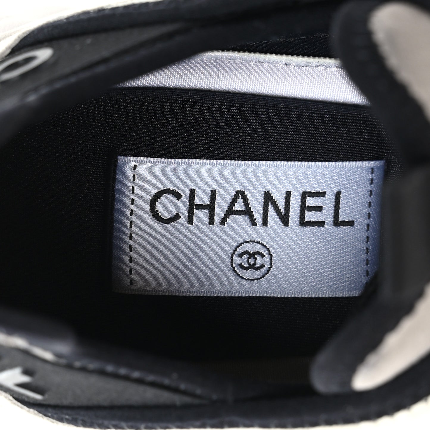 Velvet Calfskin Mixed Fibers CC Sneakers 38 Ivory Black