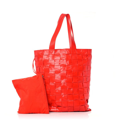 Bottega Veneta Calfskin Maxi Intrecciato Cassette Tote Tomato 1 of 9