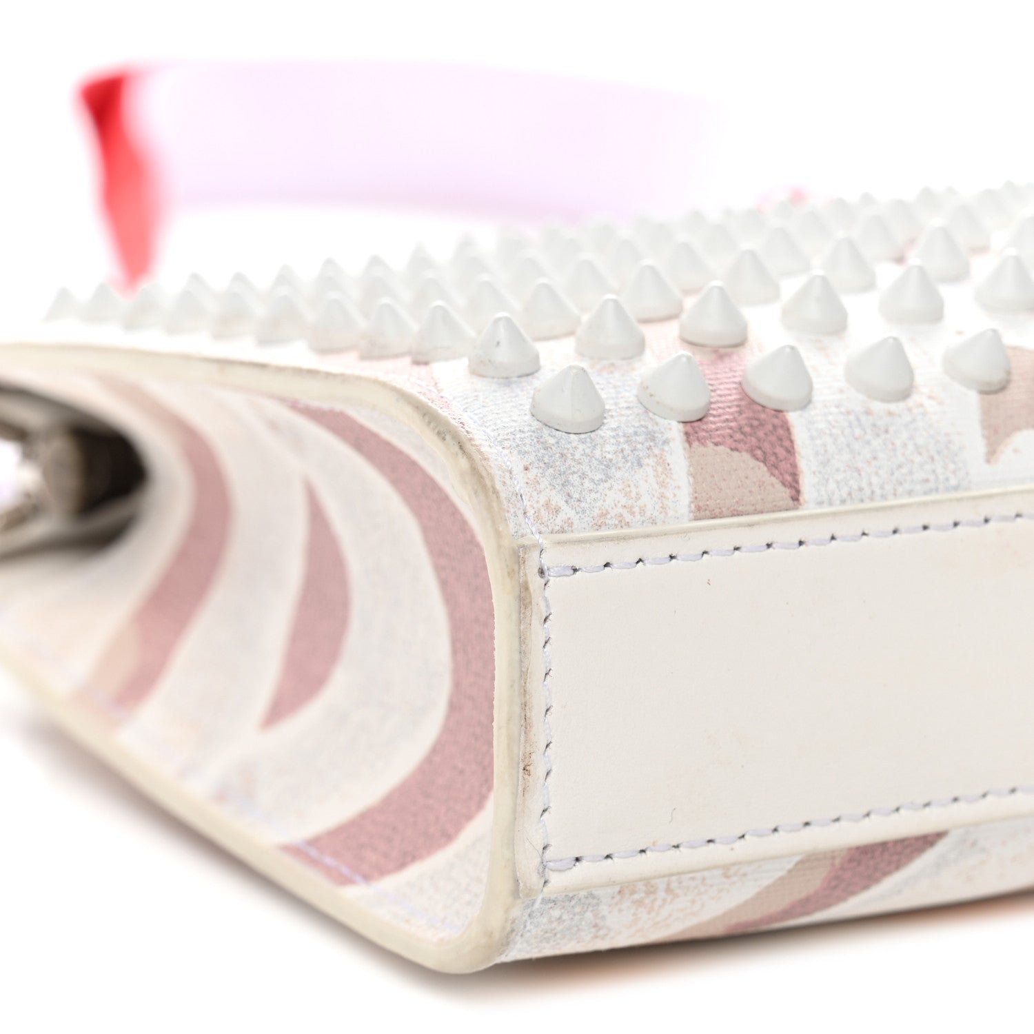 Christian Louboutin Canvas Gaagal Spikes Funky Crossbody Bag Multi Leche 8 of 13