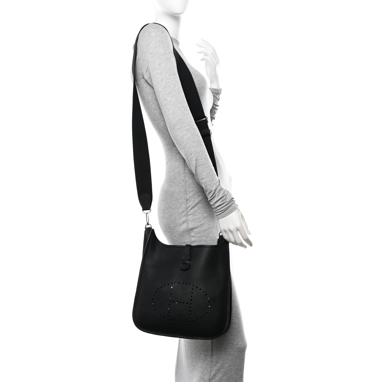 Hermes Taurillon Clemence Evelyne III PM Black 2 of 10