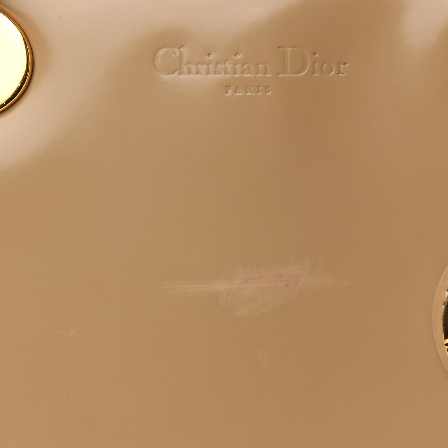 Patent Large Lady Dior Beige