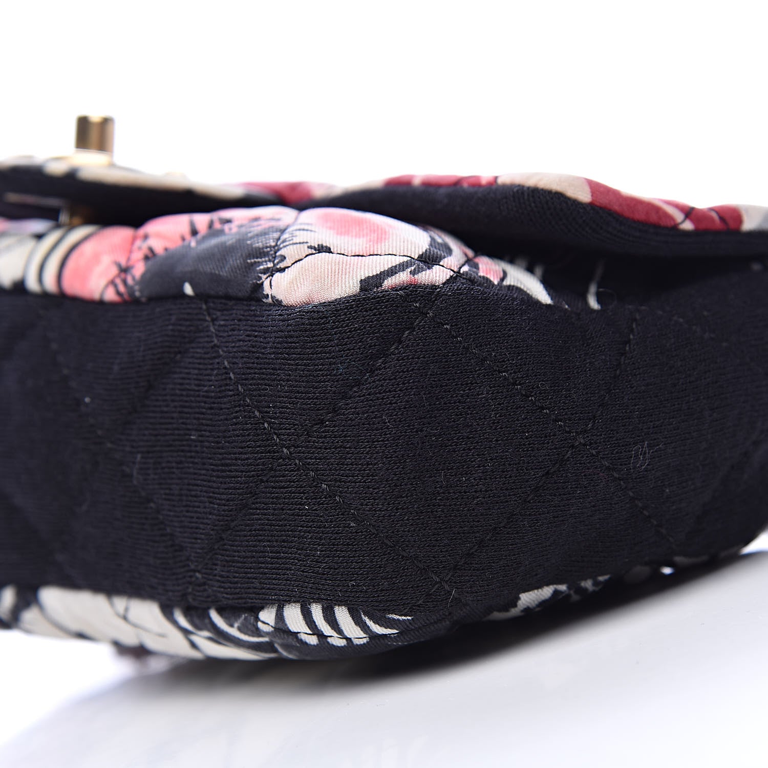 Chanel Fabric Quilted Patchwork Mini Rectangular Flap Red Black White 10 of 16