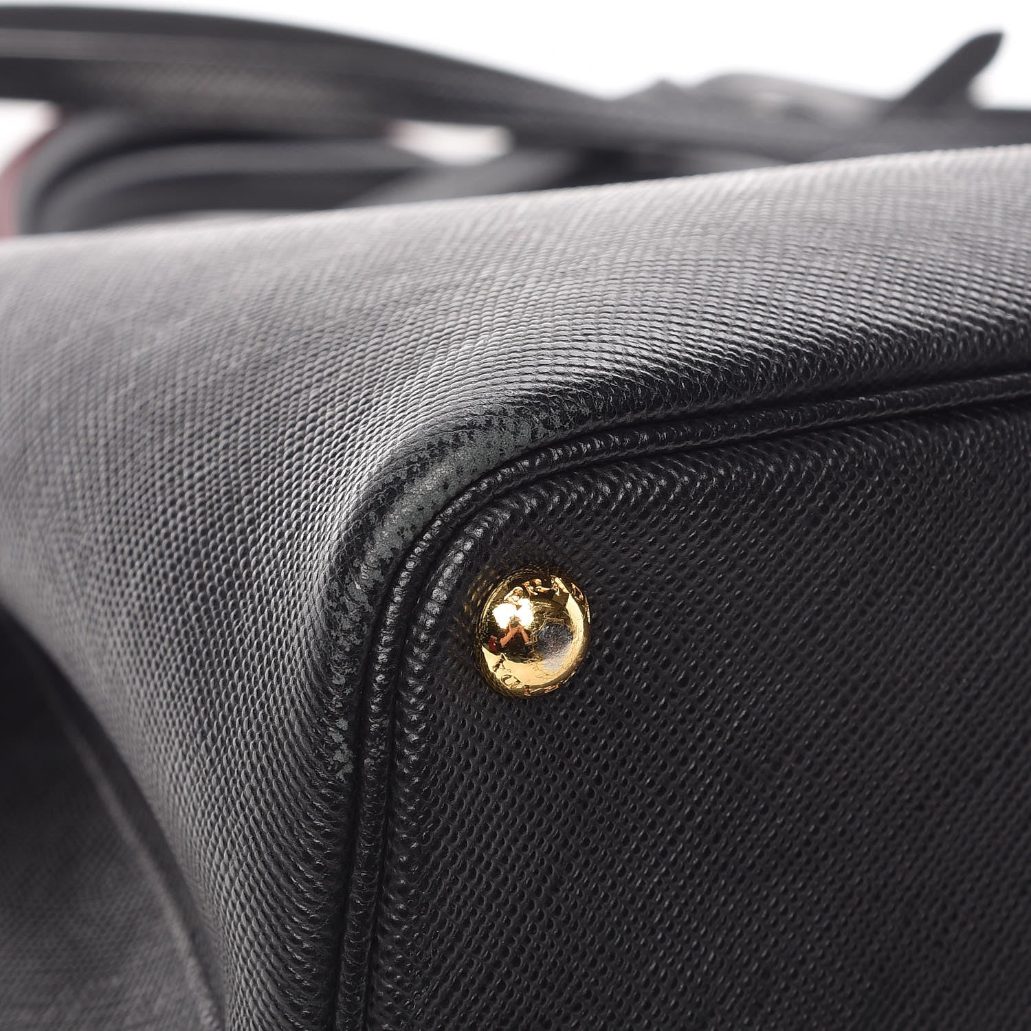 Prada Saffiano Cuir Medium Double Bag Black Fuoco 16 of 21