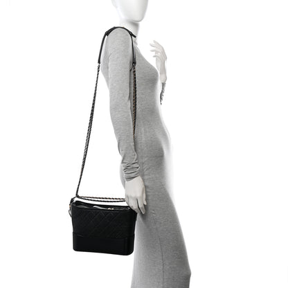 Chanel Aged Calfskin Quilted New Medium Gabrielle Hobo Black 2 of 11