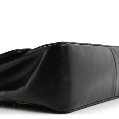 Chanel Lambskin Quilted Medium Single Flap Black 10 of 17