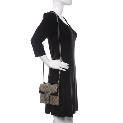 Gucci GG Supreme Monogram Mini Dionysus Shoulder Bag Black 2 of 12