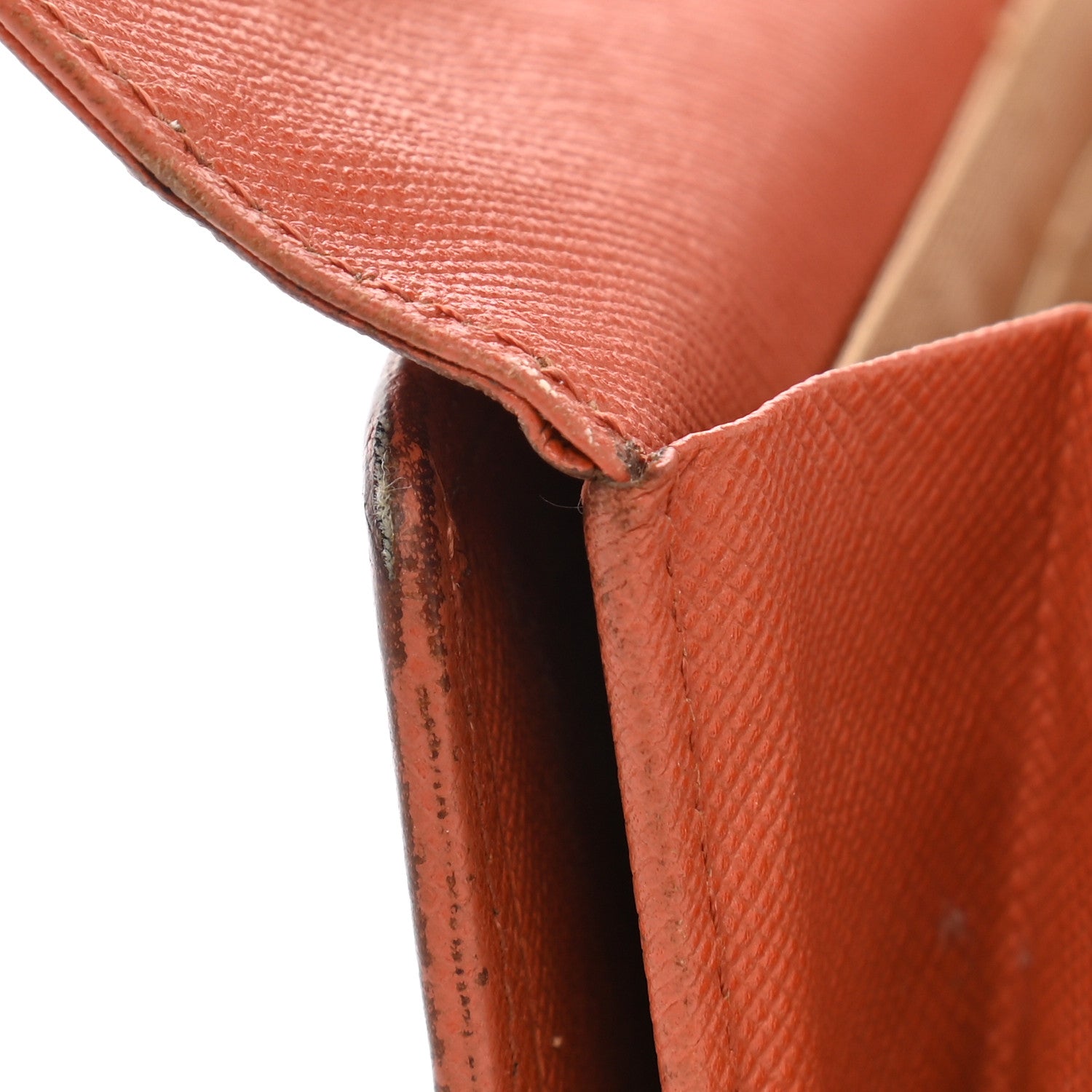 Burberry Calfskin House Check Continental Flap Wallet Orange 13 of 22