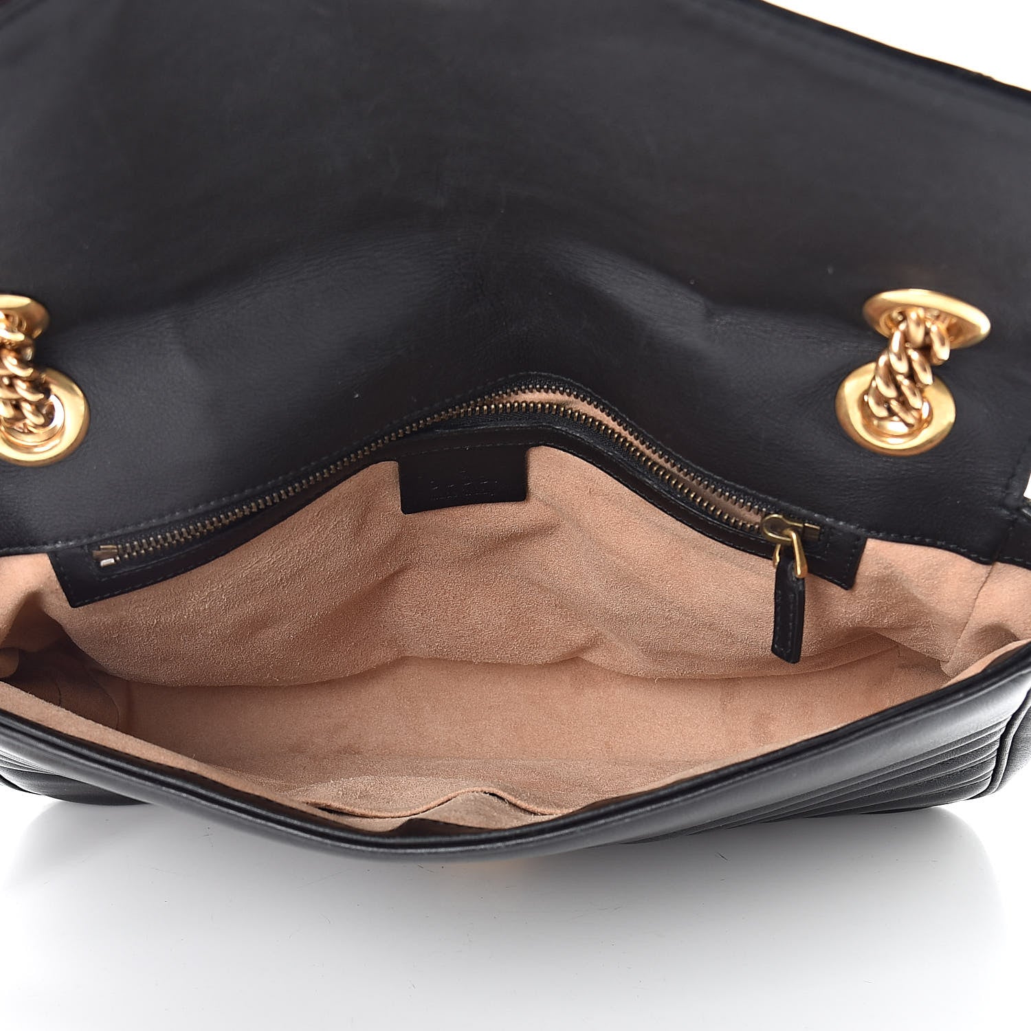 Gucci Calfskin Matelasse Medium GG Marmont Shoulder Bag Black 5 of 15