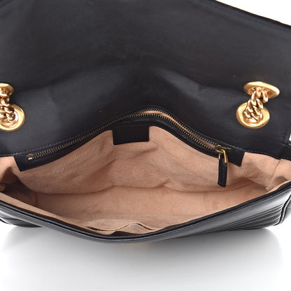 Gucci Calfskin Matelasse Medium GG Marmont Shoulder Bag Black 5 of 15