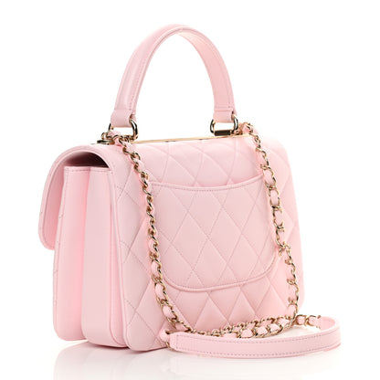 Chanel Lambskin Quilted Small Trendy CC Flap Dual Handle Bag Light Pink 3 of 13