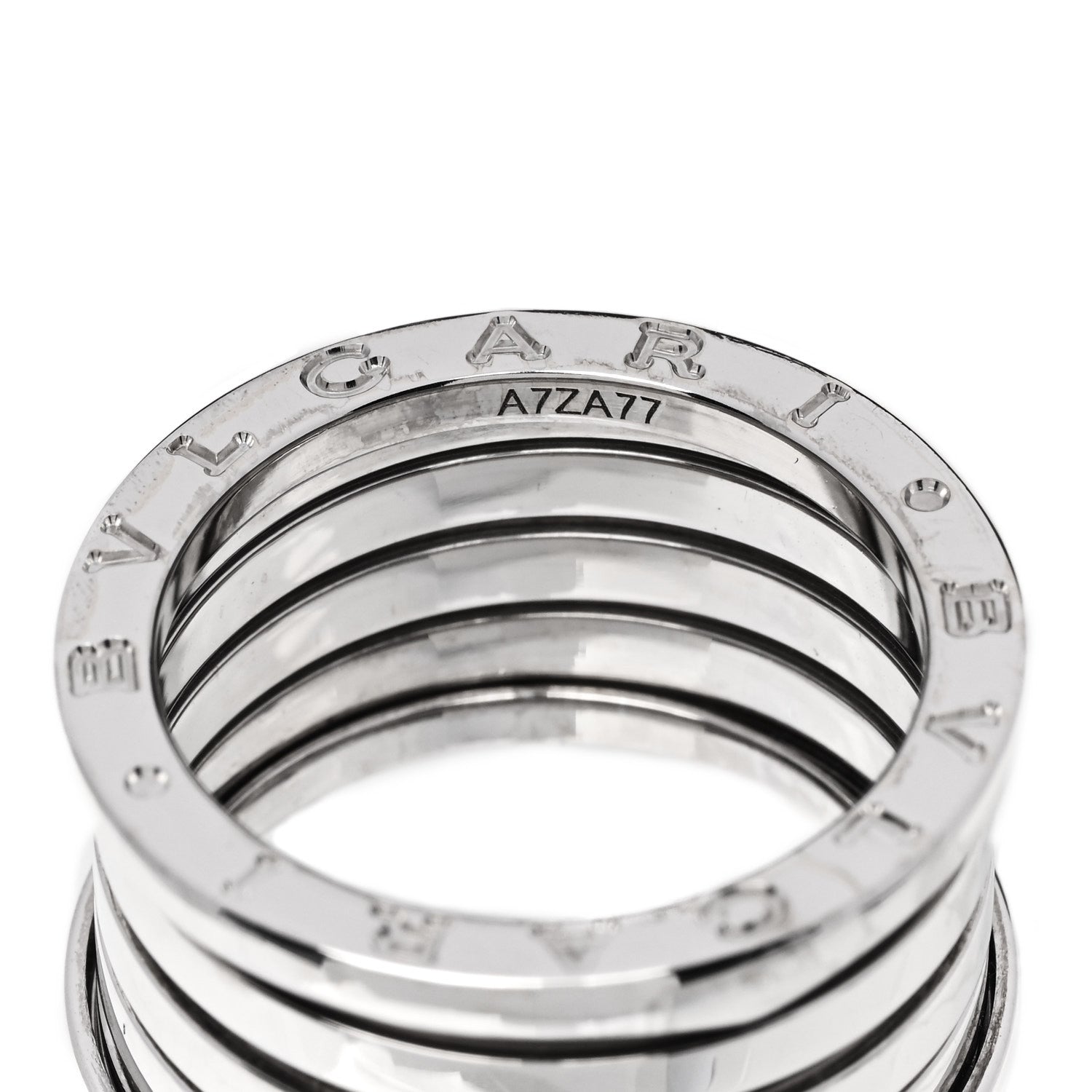 Bulgari 18K White Gold B.Zero1 Four-Band Ring 57 8 5 of 5