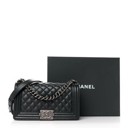 Chanel Caviar Quilted Medium Boy Flap Black 11 of 11