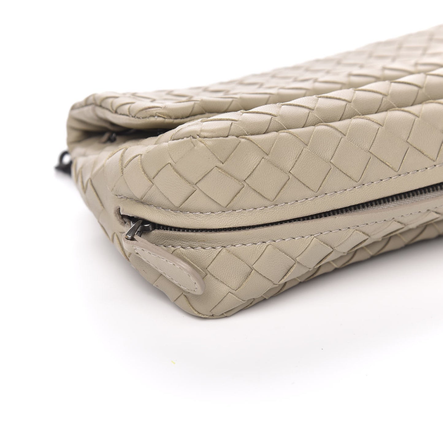 Nappa Intrecciato Mini Chain Messenger Fume