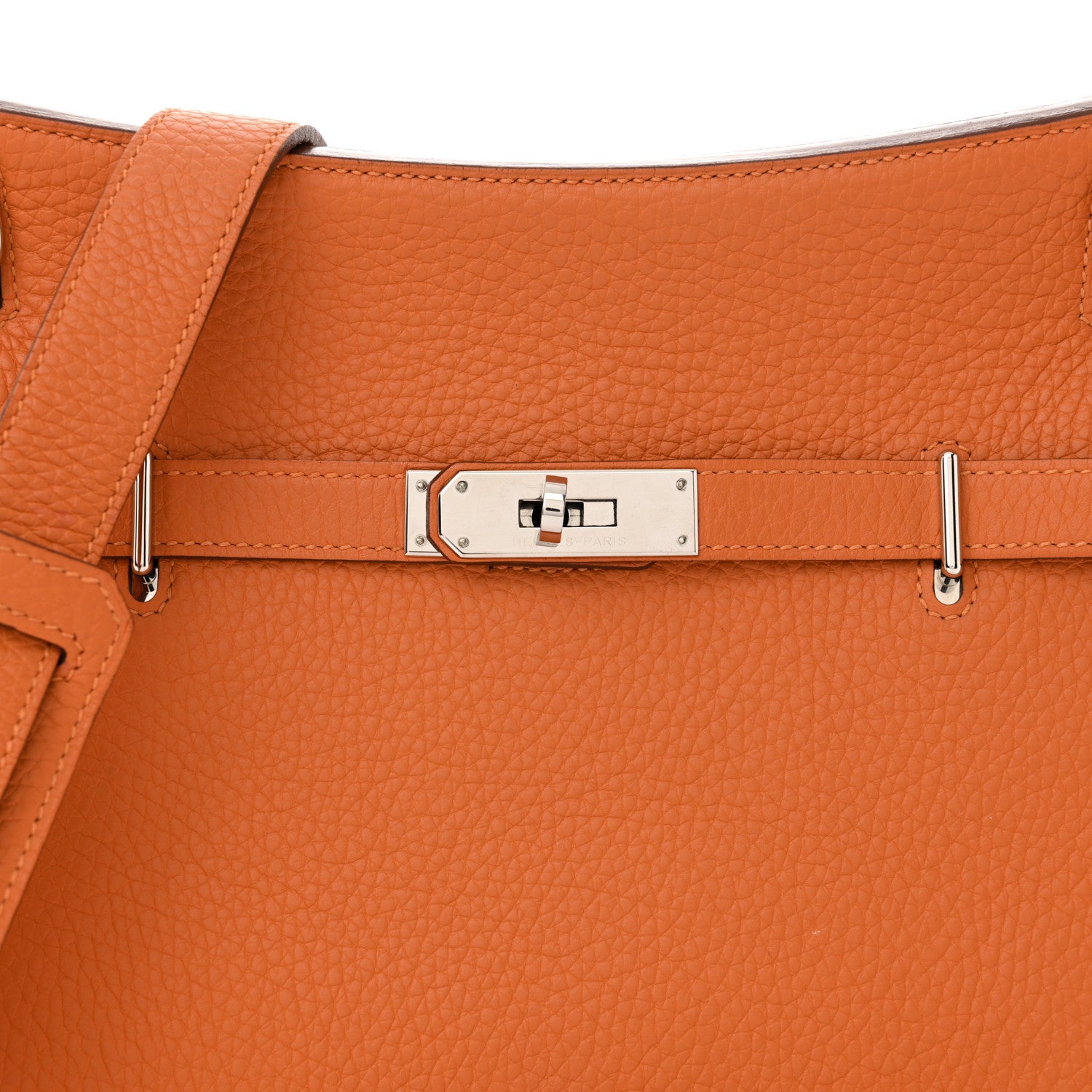 Hermes Taurillon Clemence Jypsiere 28 Orange 8 of 12