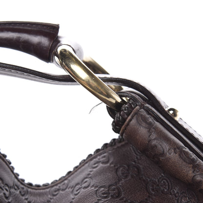 Gucci Guccissima Large Horsebit Chain Hobo Chocolate 16 of 20