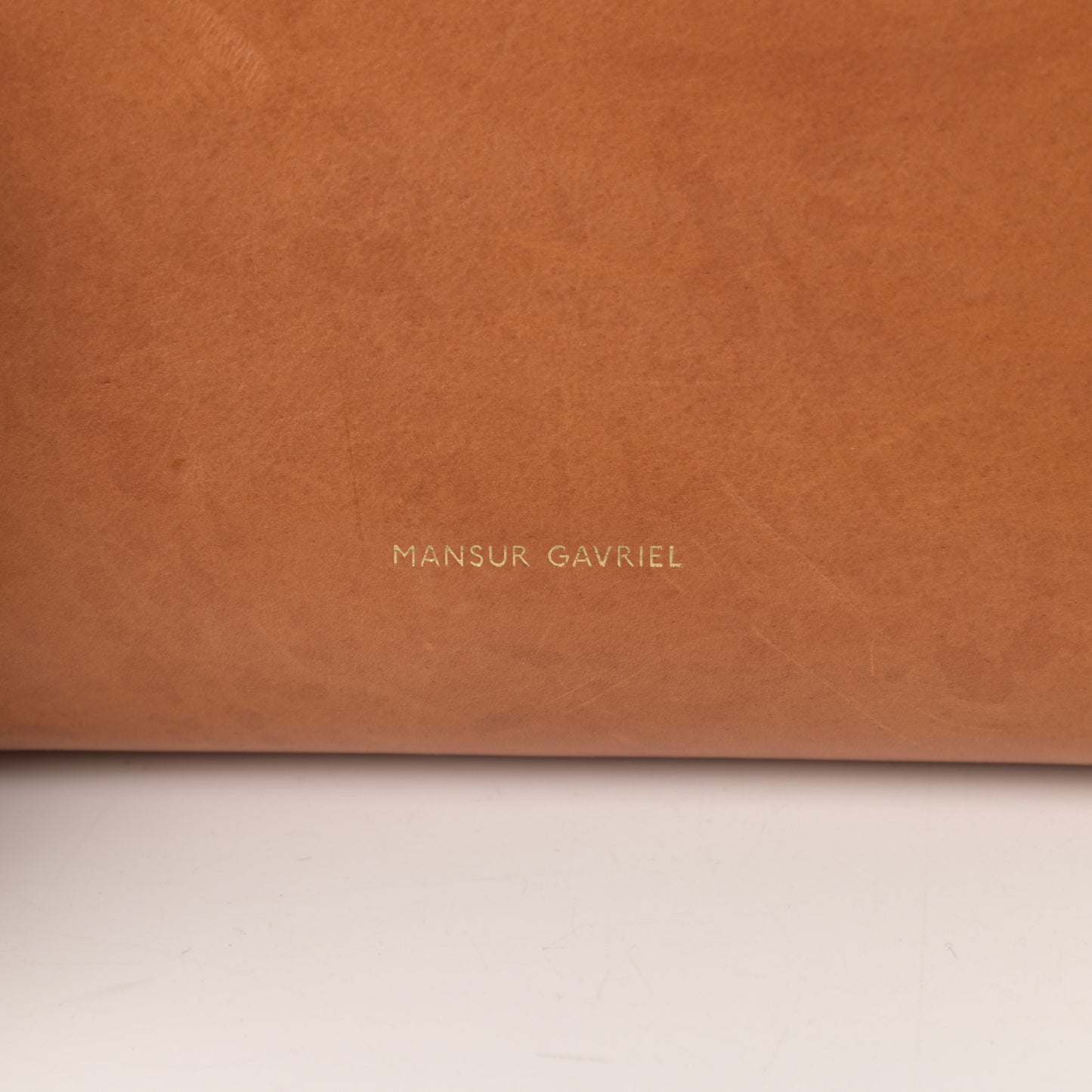 Vegetable Tanned Calfskin Mini Bucket Bag Cammello Natural