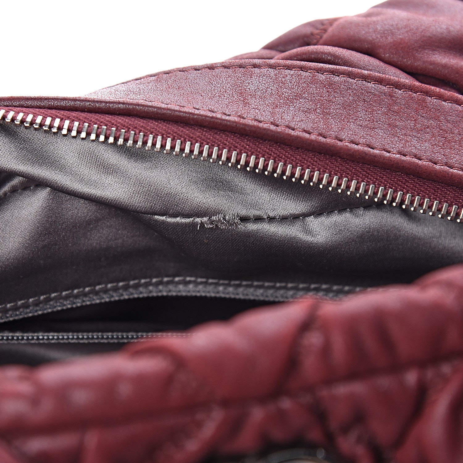 Chanel Leather Bubble Quilt Bowler Bordeaux 8 of 11