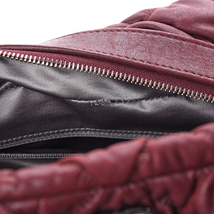 Chanel Leather Bubble Quilt Bowler Bordeaux 8 of 11