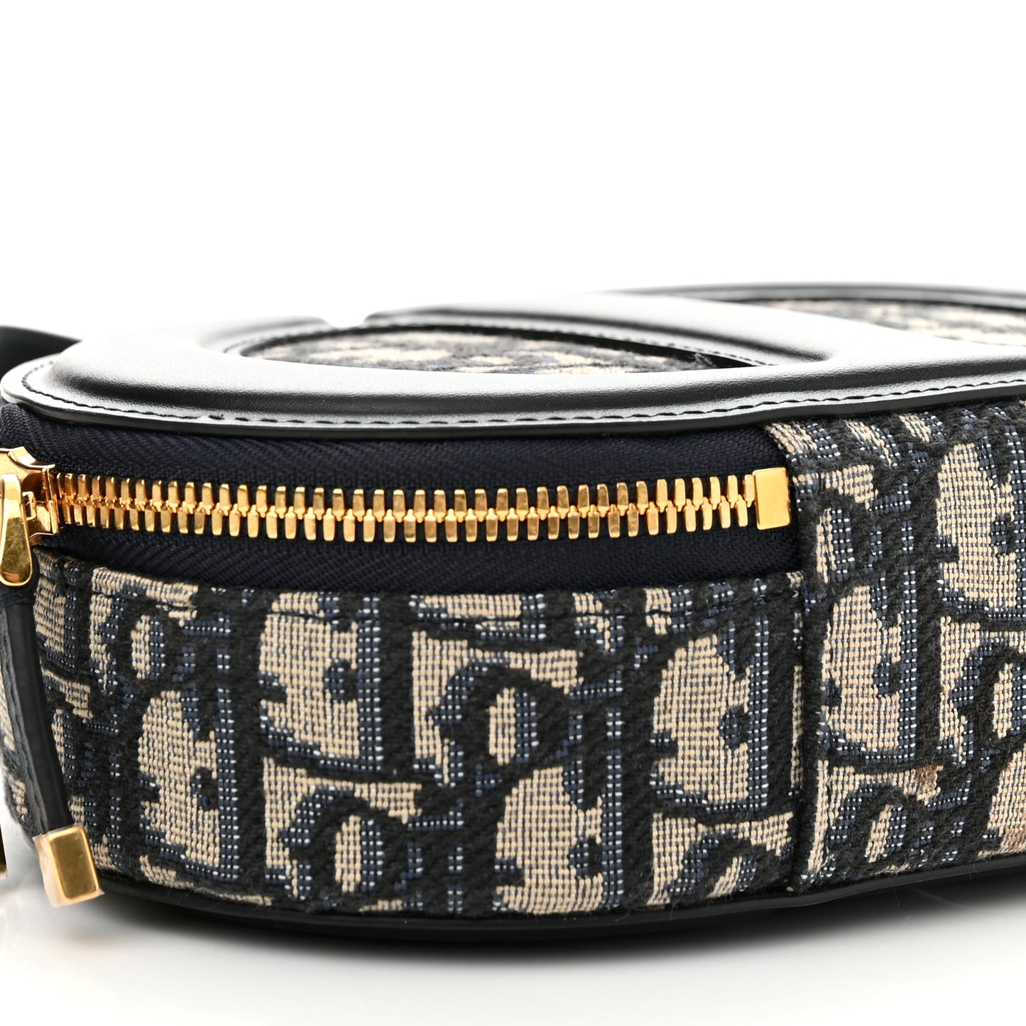 Oblique CD Signature Oval Crossbody Camera Bag Blue Multicolor