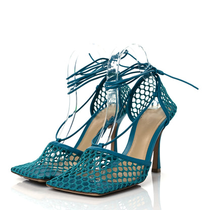 Bottega Veneta Mesh Nappa Stretch Ankle Tie 90mm Sandals 39.5 Blaster 3 of 9