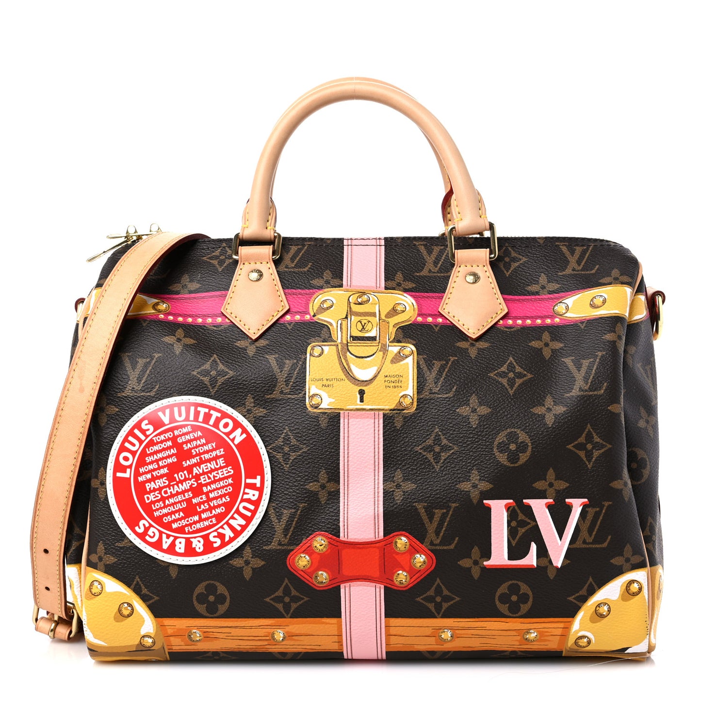 Monogram Summer Trunks Speedy Bandouliere 30