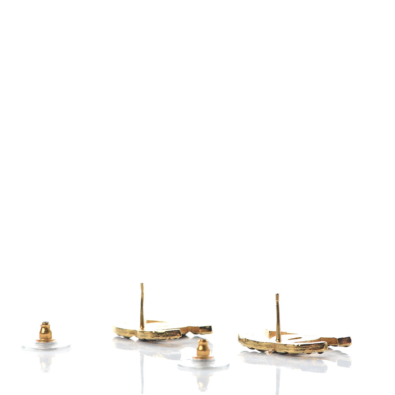 Chanel Along The Nile CC Earrings Gold Black 3 of 6