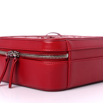 Chanel Lambskin Quilted Medium CC Filigree Vanity Case Dark Red 7 of 13