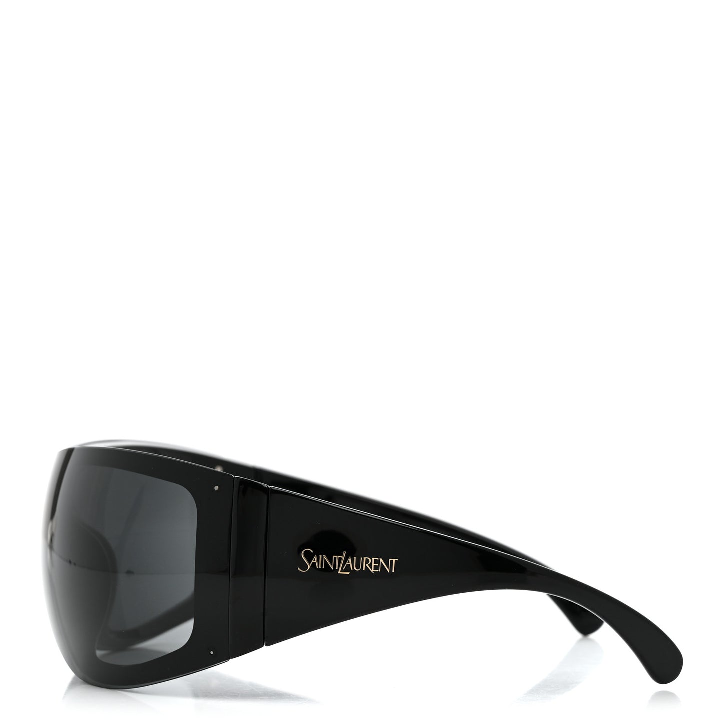 Acetate Oversized Aviator Shield SL914 Sunglasses Black