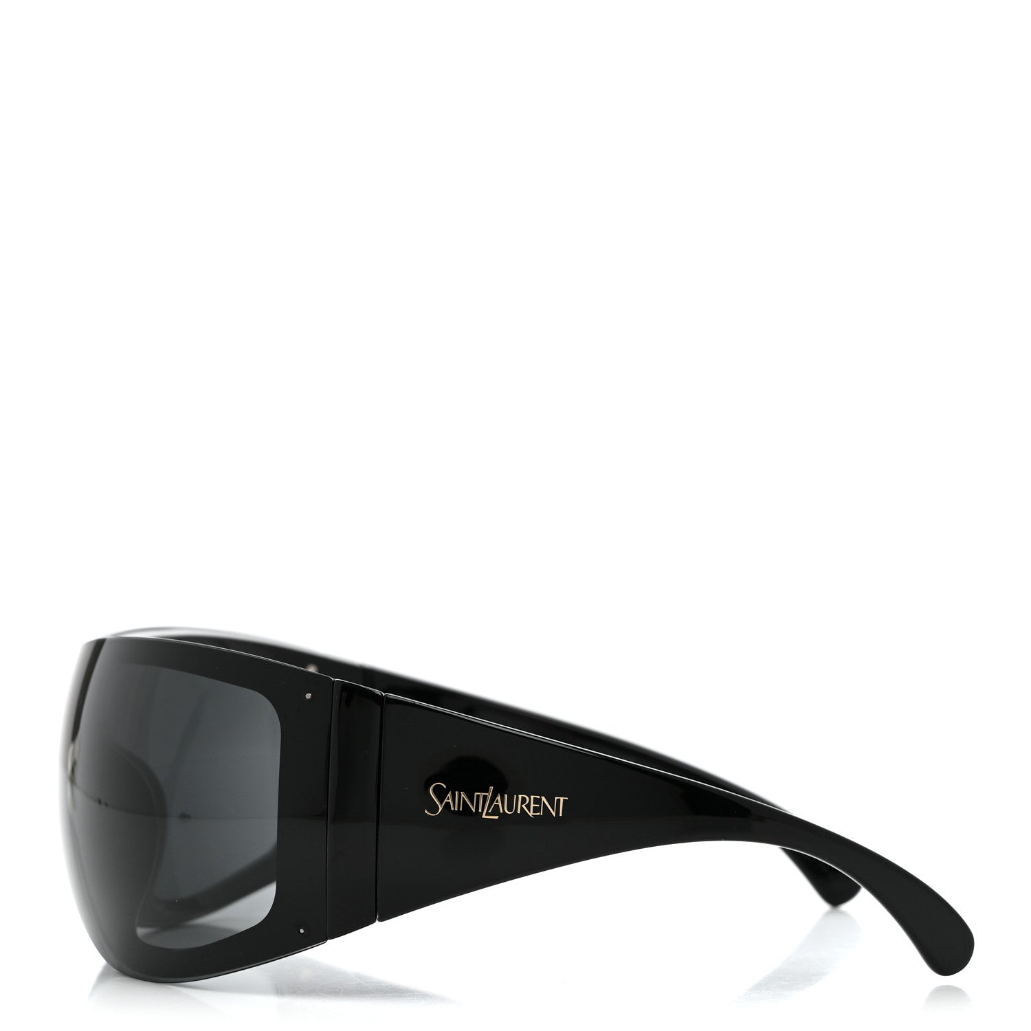 Saint Laurent Acetate Oversized Aviator Shield SL914 Sunglasses Black 3 of 7