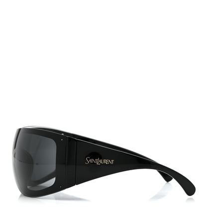 Saint Laurent Acetate Oversized Aviator Shield SL914 Sunglasses Black 3 of 7