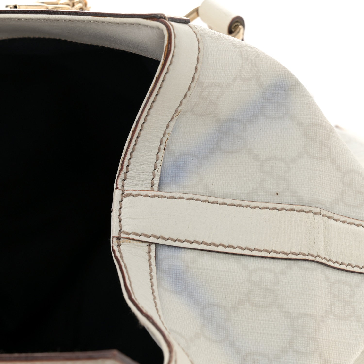Gucci Monogram Web Treasure Boston Tote Ivory 11 of 15