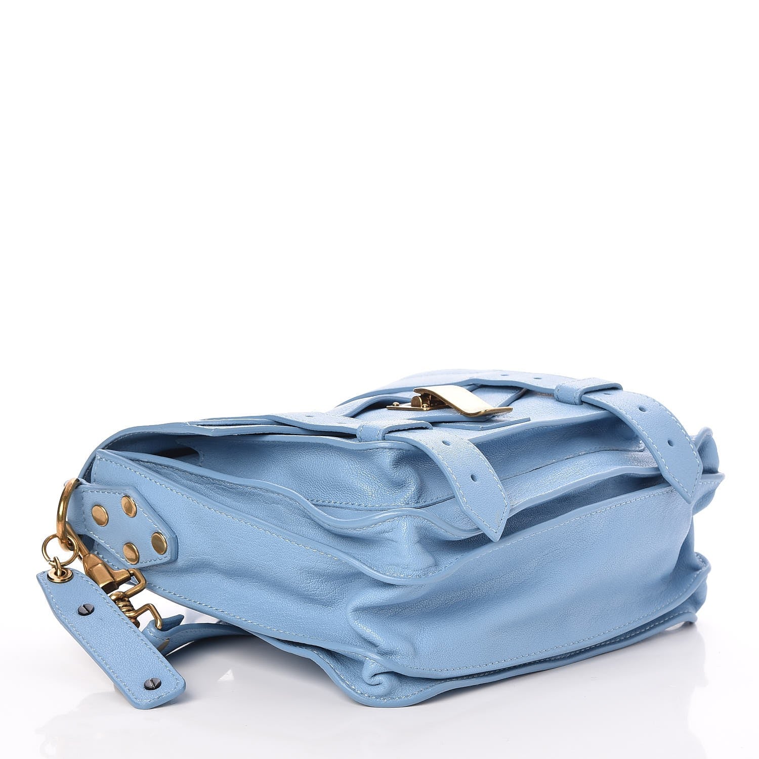 Proenza Schouler Lambskin PS1 Mini Pouch Messenger Bag Light Blue 4 of 7