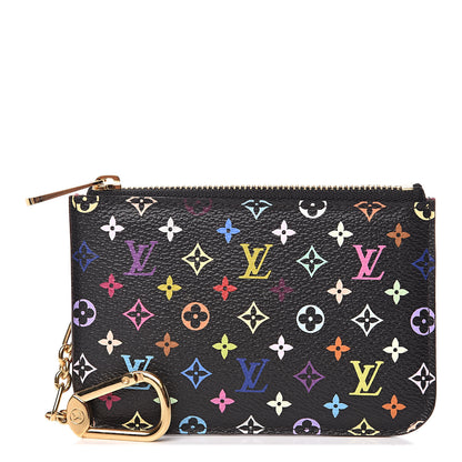 Louis Vuitton Monogram Multicolor Key Pouch Black Grenade 1 of 8