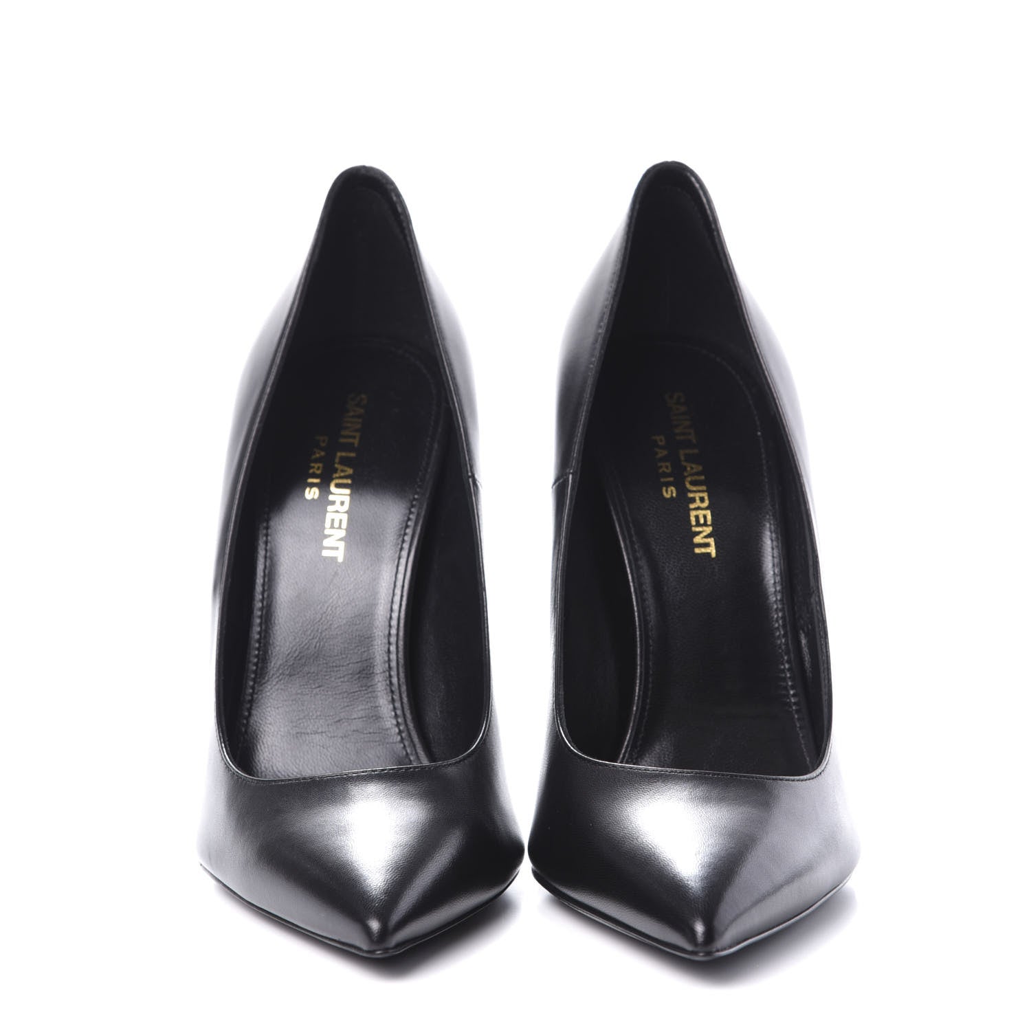 Saint Laurent Calfskin Opyum 110 Pumps 37 Black Gold 2 of 10