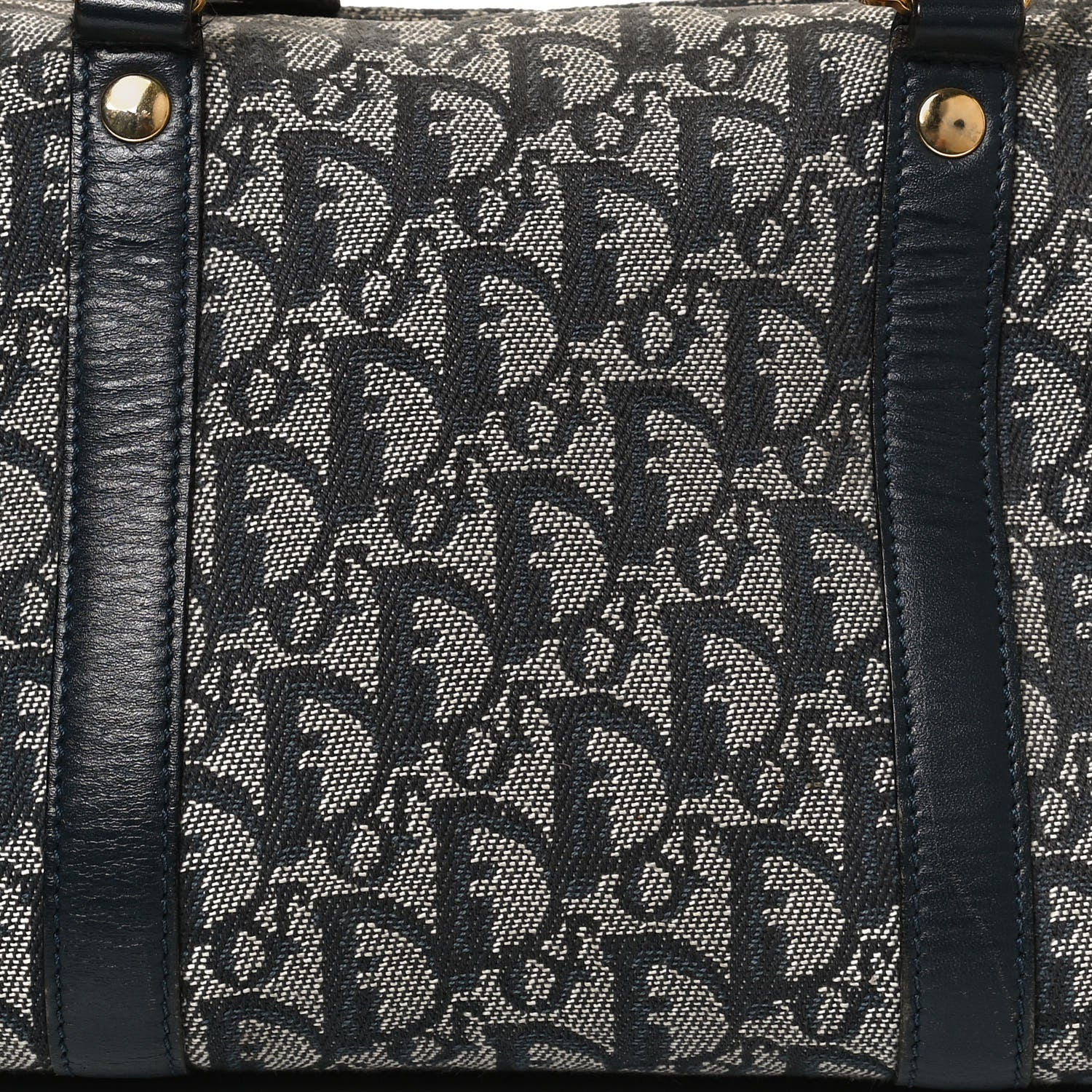 Christian Dior Denim Monogram Boston Navy 8 of 11