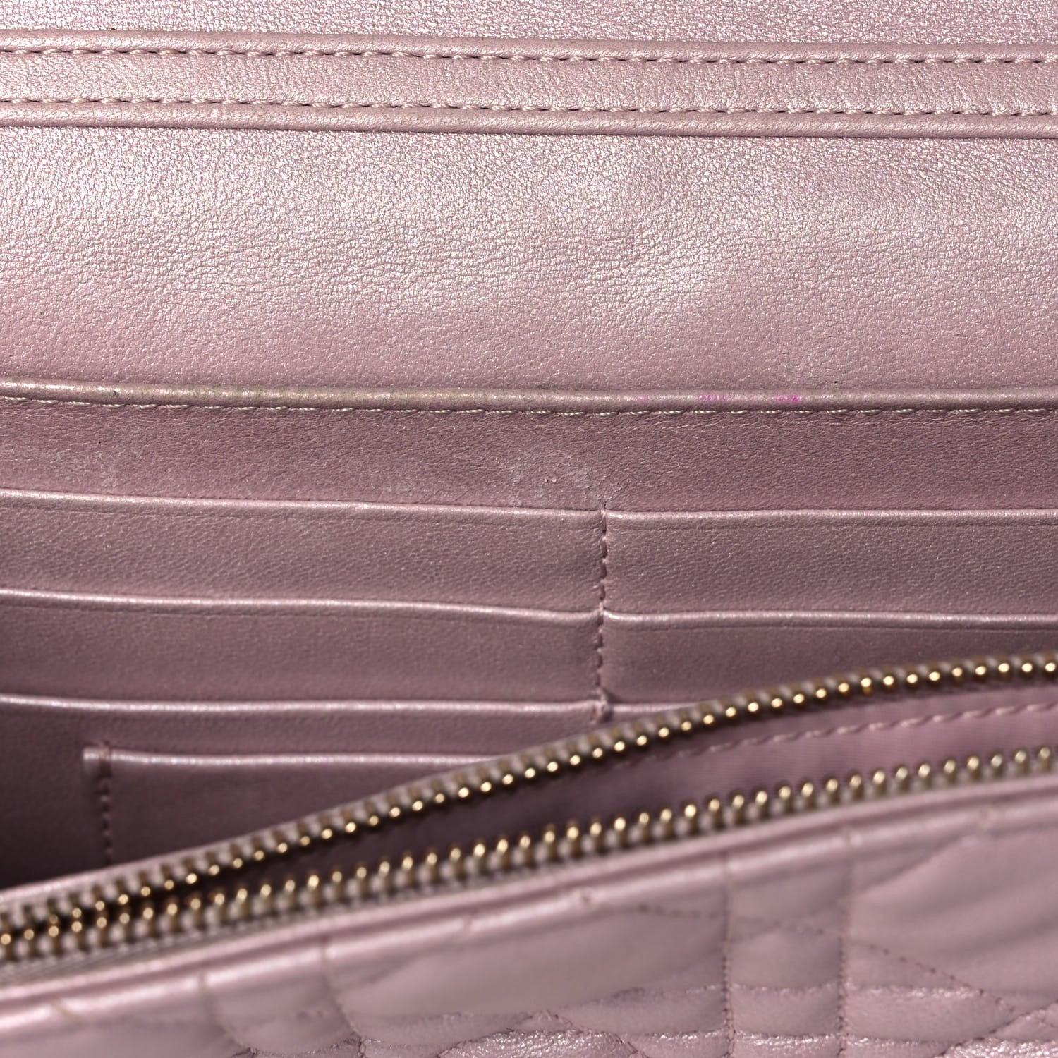Christian Dior Pearly Lambskin Cannage Miss Dior Promenade Pouch Lotus 12 of 16