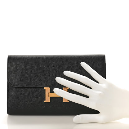 Hermes Epsom Constance Long Wallet Black 2 of 10