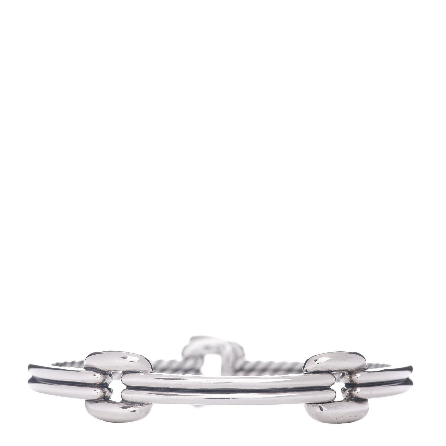 David Yurman Sterling Silver Thoroughbred Double Link Bracelet 3 of 4