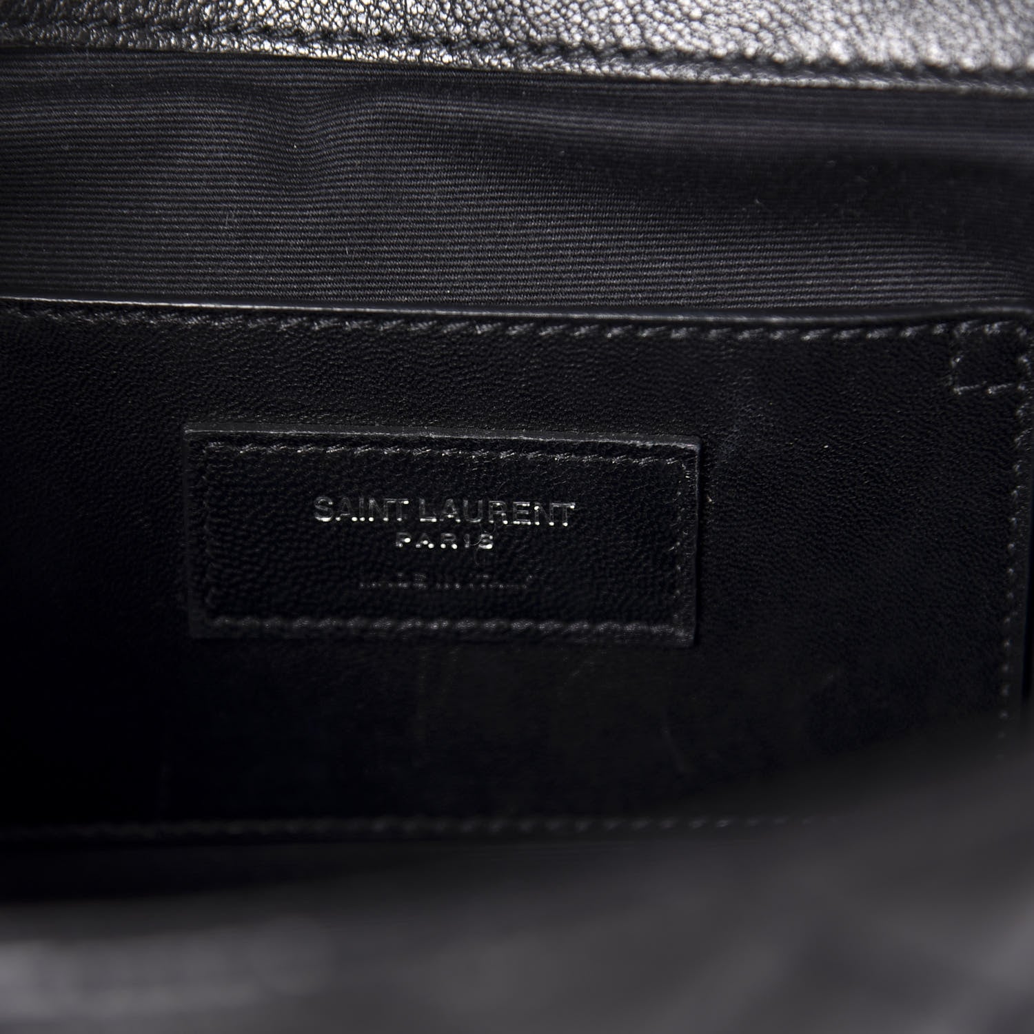 Saint Laurent Sheepskin Tri-Quilt Monogram Medium College Bag Black 9 of 11