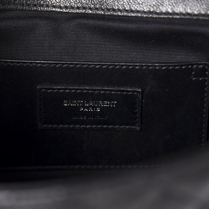 Saint Laurent Sheepskin Tri-Quilt Monogram Medium College Bag Black 9 of 11