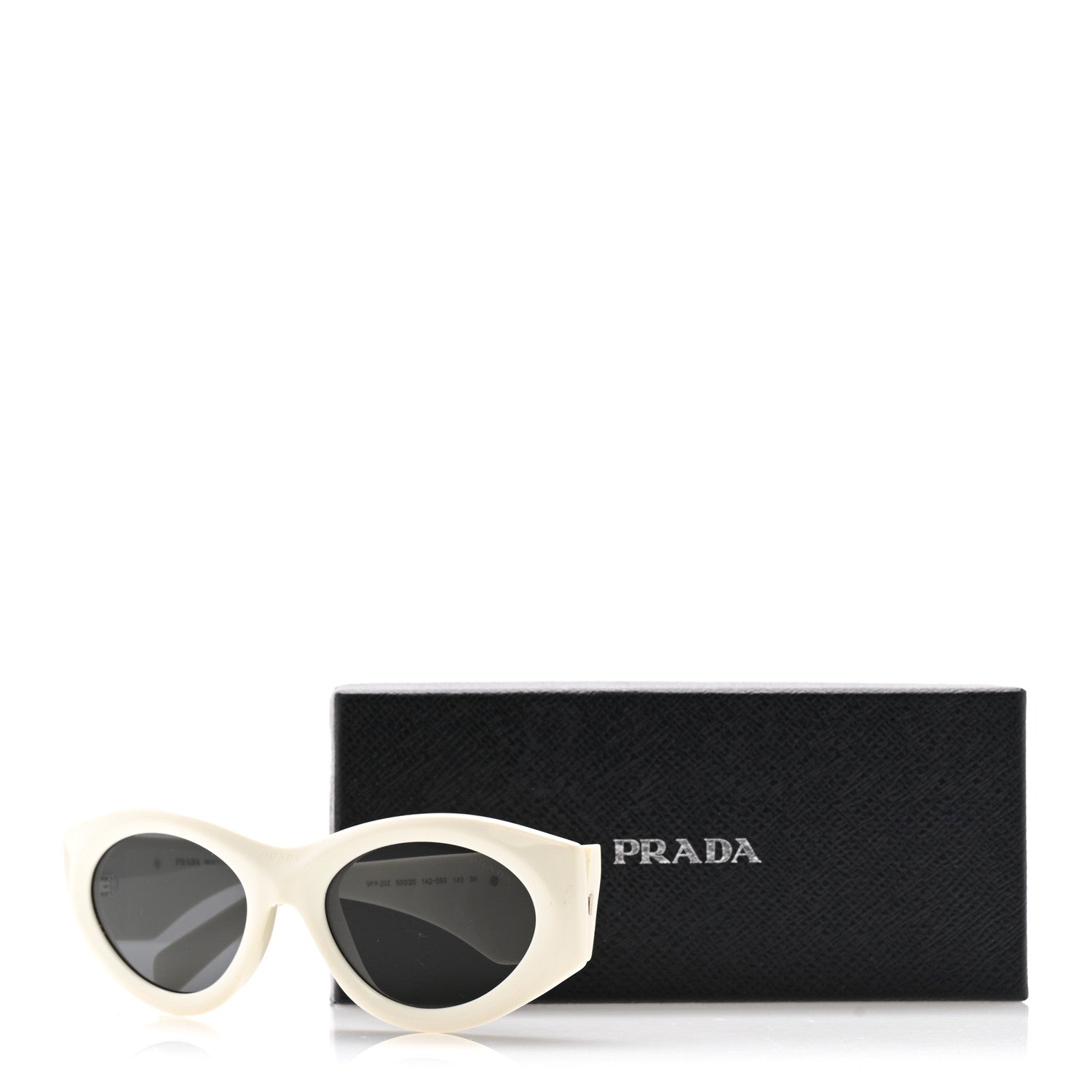 Prada Acetate Oval Symbole Sunglasses SPR 20Z White 1875327