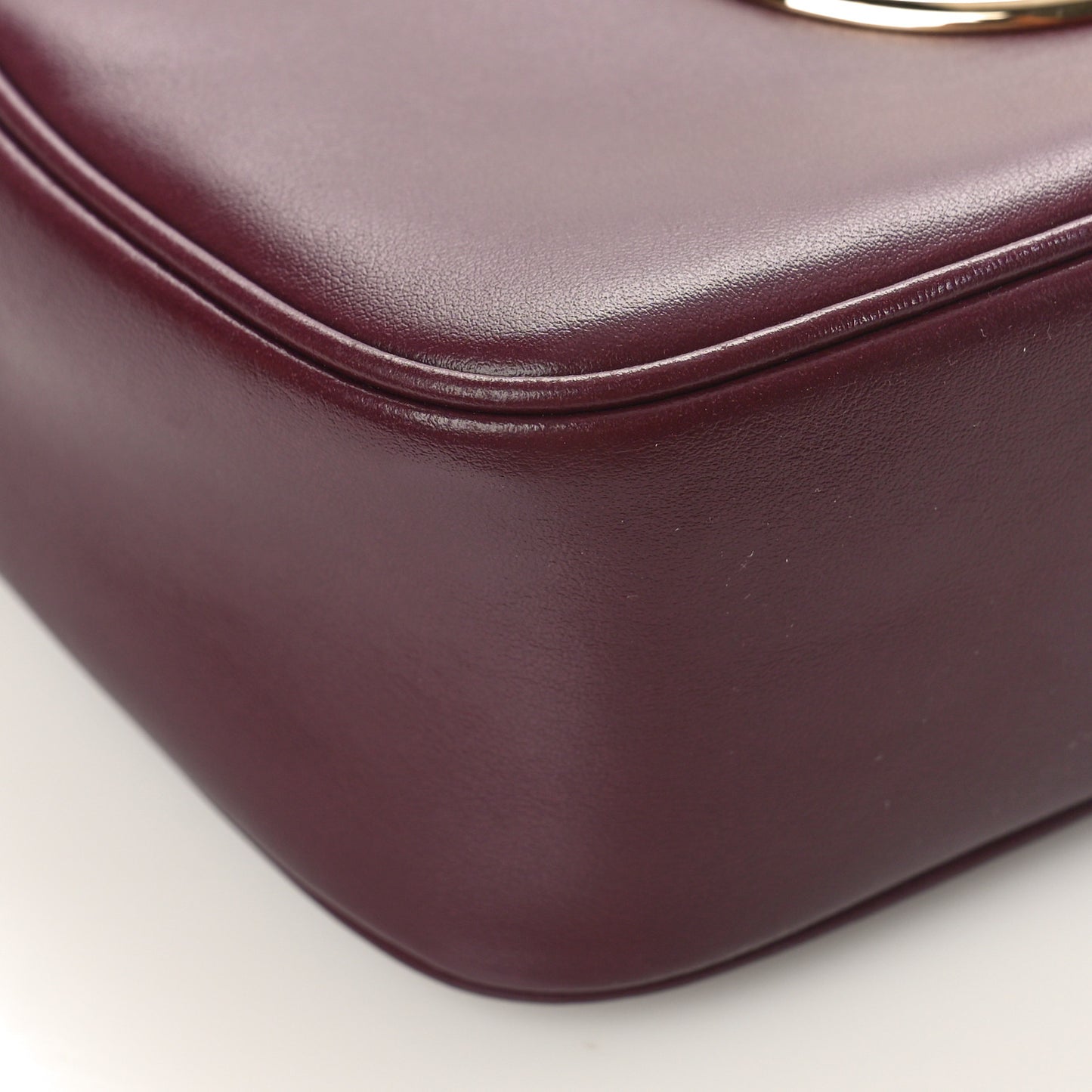 Calfskin Vela Camera Crossbody Bag Burgundy