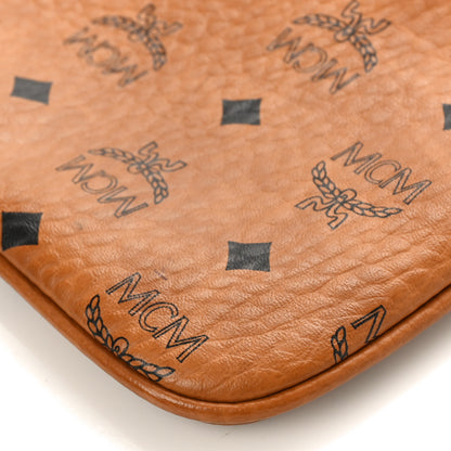 MCM Visetos Liz Shopper Tote Pouch Cognac 8 of 8