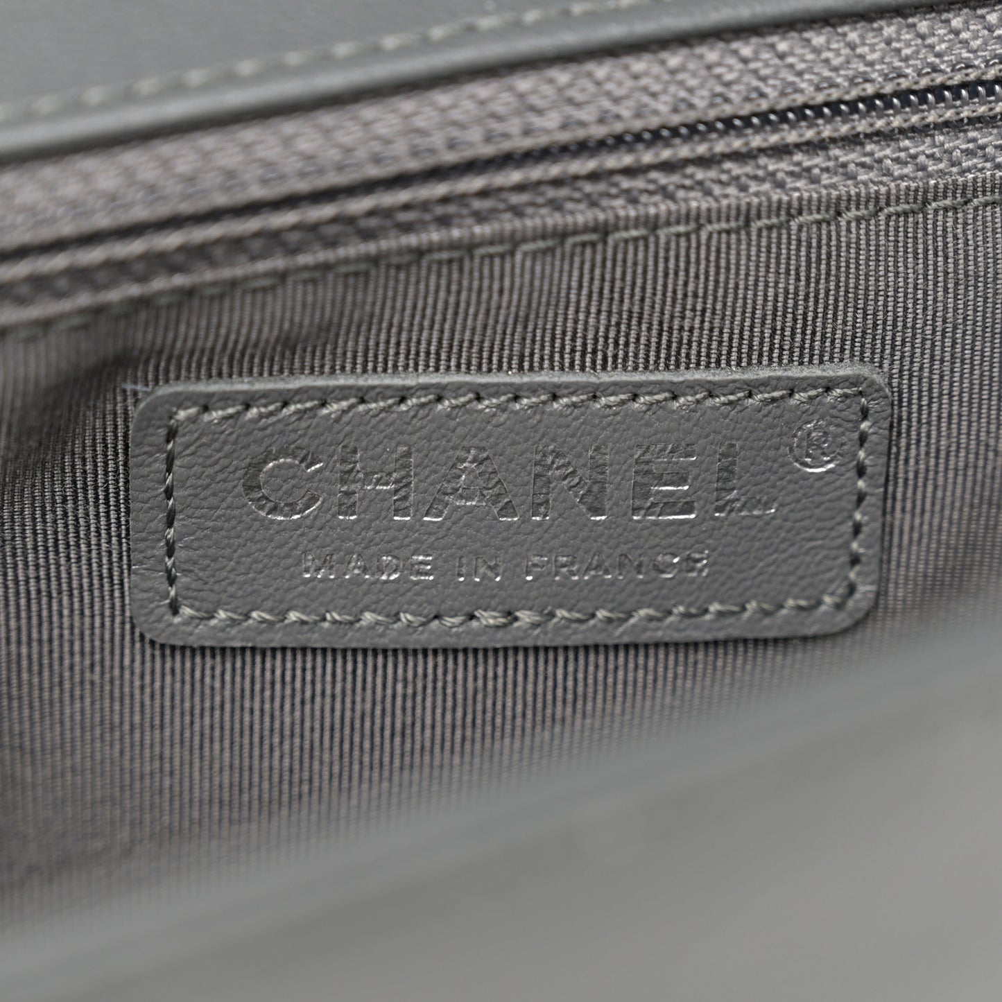 Lambskin Quilted New Medium Boy Flap Grey