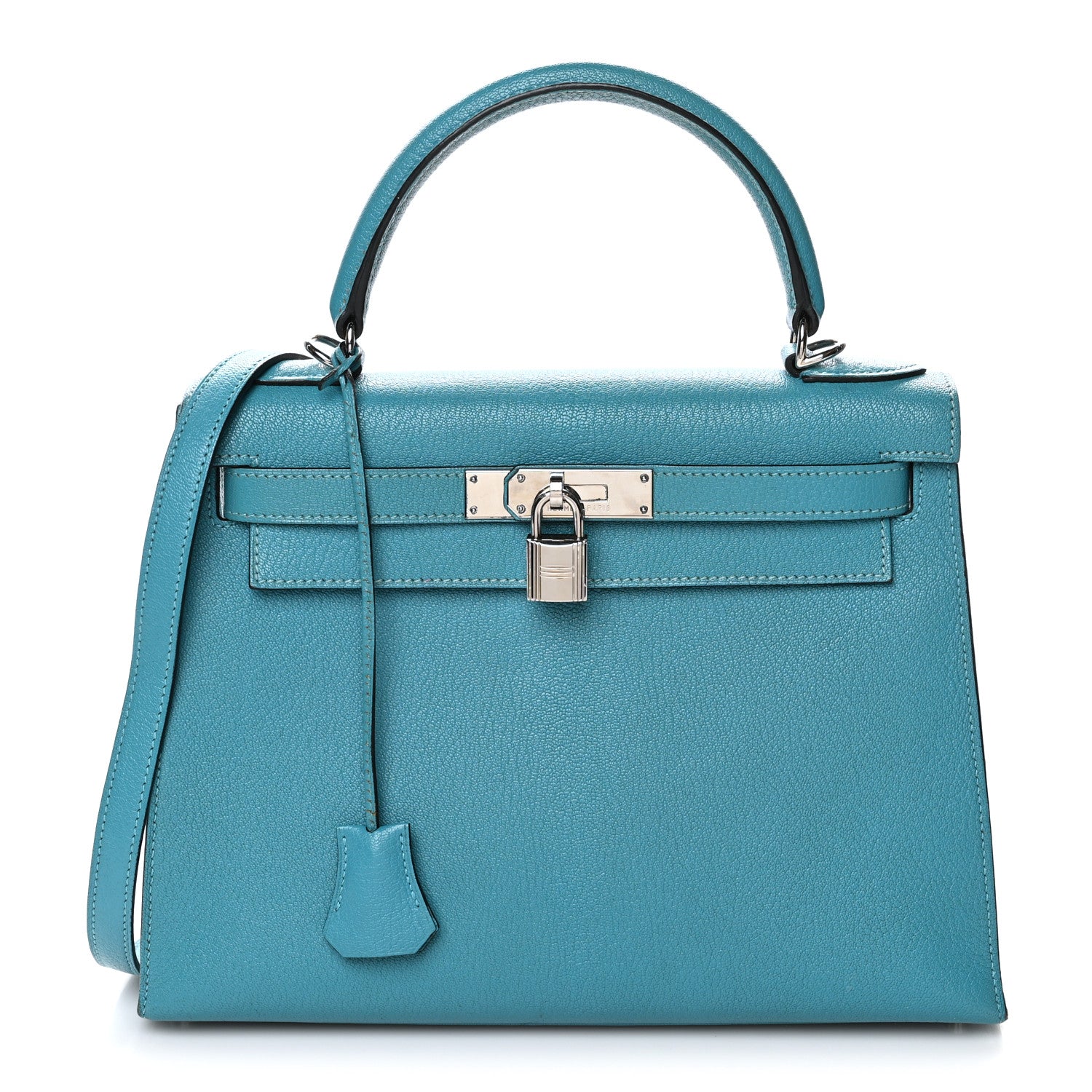 Hermes Chevre de Coromandel Kelly Mou 28 Turquoise 1 of 11