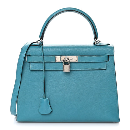 Hermes Chevre de Coromandel Kelly Mou 28 Turquoise 1 of 11