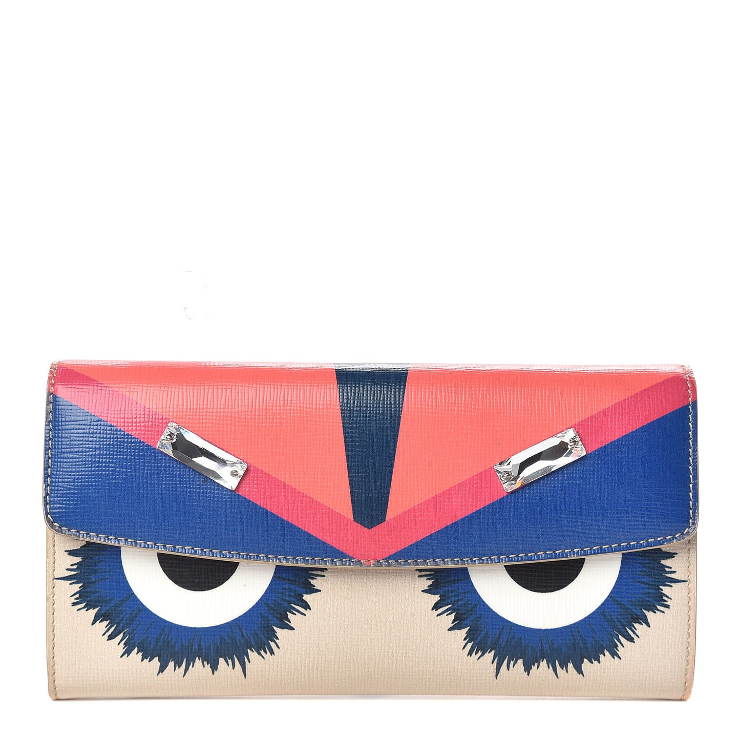 Vitello Elite Crystal Eye Monster Simply Continental Wallet Bellini Multicolor