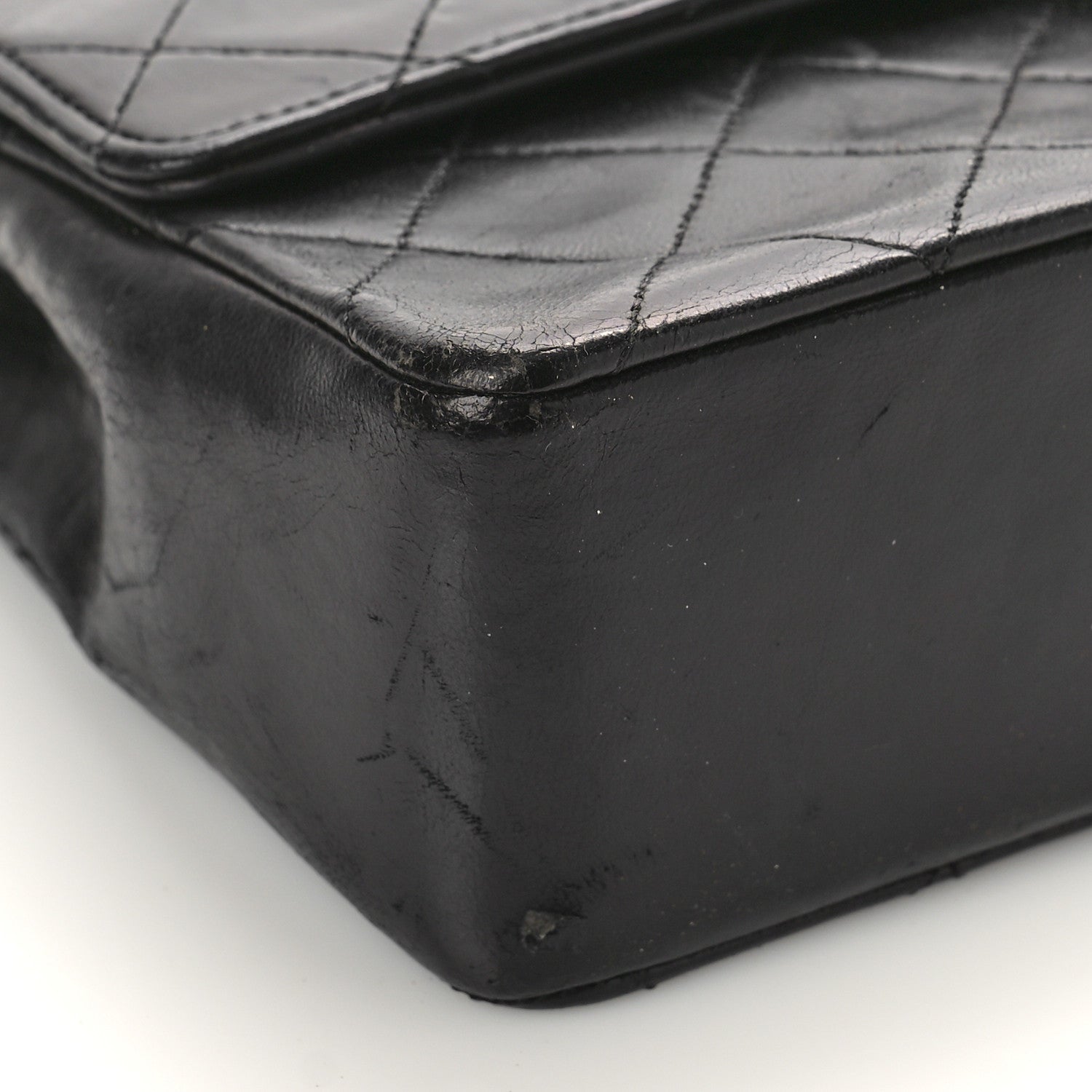 Chanel Lambskin Quilted Medium Double Flap Black 8 of 15